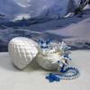 ToysCentral Basics Articulated Cherry Blossom Dragon with Dragon Egg, 12"" White and Blue Cherry Blossom Dragon, Home Decor Executive Desk Toys,Fidget Toys for Autism/ADHD D017-WB, Large view 3