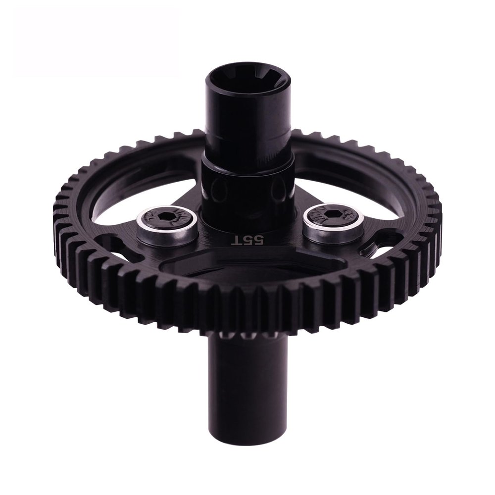 Mesimsple Steel 55t Slipper Clutch Spur Gear for Arrma 1/10 Senton Granite Bigrock Vorteks 3s Kraton Outcast 4s 1/8 Typhon 3s 550 Mega Series Upgrades Part Black