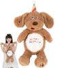 CASAGOOD 8 Inch Beige Dog Stuffed Animals Happy Birthday Dog Soft Apricot Dog Plush Toys Stuffed Doggie Plushies Animal Beige Dog Plush Doll Animal Toy for Kids & Lovers view 1
