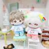 niannyyhouse 10cm~15cm Plush Doll Clothes Short Vest T-Shirt Pants Soft Stuffed Plush Toy Dress Up Gift (Blue) view 2