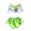niannyyhouse 10cm~15cm Plush Doll Clothes Short Vest T-Shirt Pants Soft Stuffed Plush Toy Dress Up Gift (Green) view 1