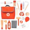 UMU Wooden Mini Doctor Kit for Kids  14 pcs Medical Playset for Toddlers with Stethoscope, Syringe, Doctor Bag, Blood Pressure Cuff & More  Pretend Play Set for Boys and Girls Ages 3 4 5 6 view 1