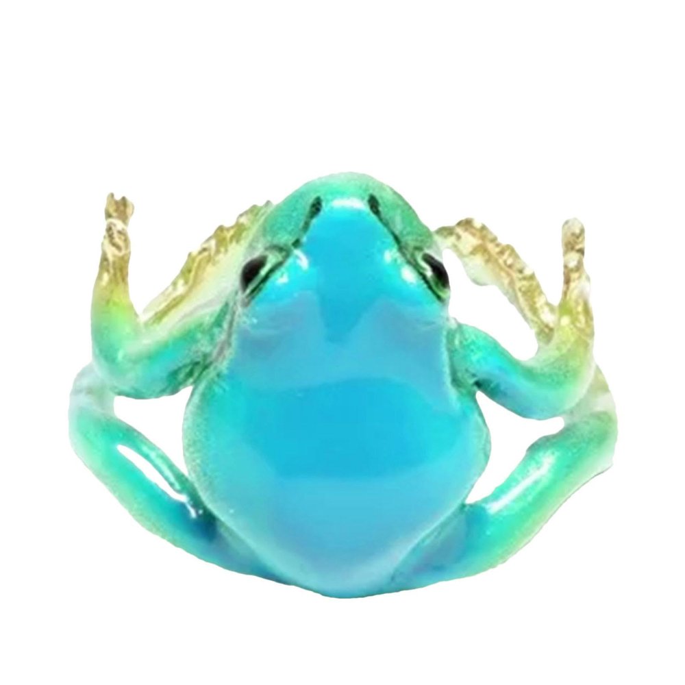 - Ear Cuff Earrings, Resin Open Rings, Tree Frog Ear Cuffs Made of Resin - Adjustable, Fun, Cute Animal Finger Ring for Kids, Girls, Siehe Beschreibung, Metal, see description