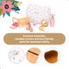 UMU Wooden Pretend Makeup Kit for Toddlers  Realistic Toy Beauty Set for Girls with Lipstick, Mirror, Perfume, Powder & Cosmetic Bag  Play Makeup for Kids Ages 3 4 5 6 view 2