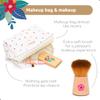 UMU Wooden Pretend Makeup Kit for Toddlers  Realistic Toy Beauty Set for Girls with Lipstick, Mirror, Perfume, Powder & Cosmetic Bag  Play Makeup for Kids Ages 3 4 5 6 view 3