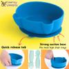 teensy peepsy Silicone Bowl Suction with Spoon and Fork for Babies 6 months+ Suction Bowls for Baby Utensils 6-12M+ BLW Baby Essentials Newborn Essentials Must Haves (Aquamarine) view 4