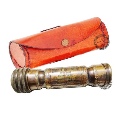 Stark Export House Antique Brass Optical Kaleidoscope Toys Handmade Working Brass Kaleidoscope Gift for 6 inch (JKUP)