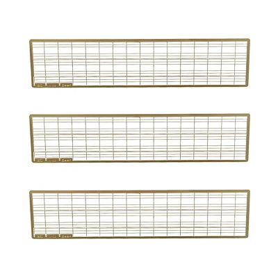 3Sets Model Boat Brass PE Handrail 1/100 Scale Model Balustrade Mould Accessories for Simulation Warship Length 290mm Thickness 0.3mm(5pcs Version)