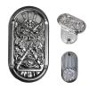 JUDIXY Fidget Slider, Metal Magnetic Fidget Toys Adults, Owl Push Card,Desk Toys Gift for Stress Relief (Silver Base) view 1