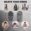 JUDIXY Fidget Slider, Metal Magnetic Fidget Toys Adults, Owl Push Card,Desk Toys Gift for Stress Relief (Silver Base) view 4