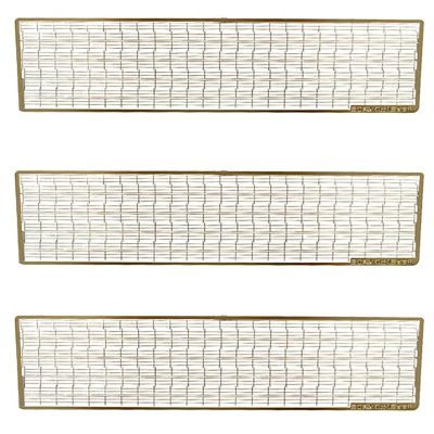 Brass Etching Railing 3Sets Length 290mm Height 7mm Etching 1/150 Scale Model Etched Banisters Handrail Mould for RC Simulation Ship Model Boat