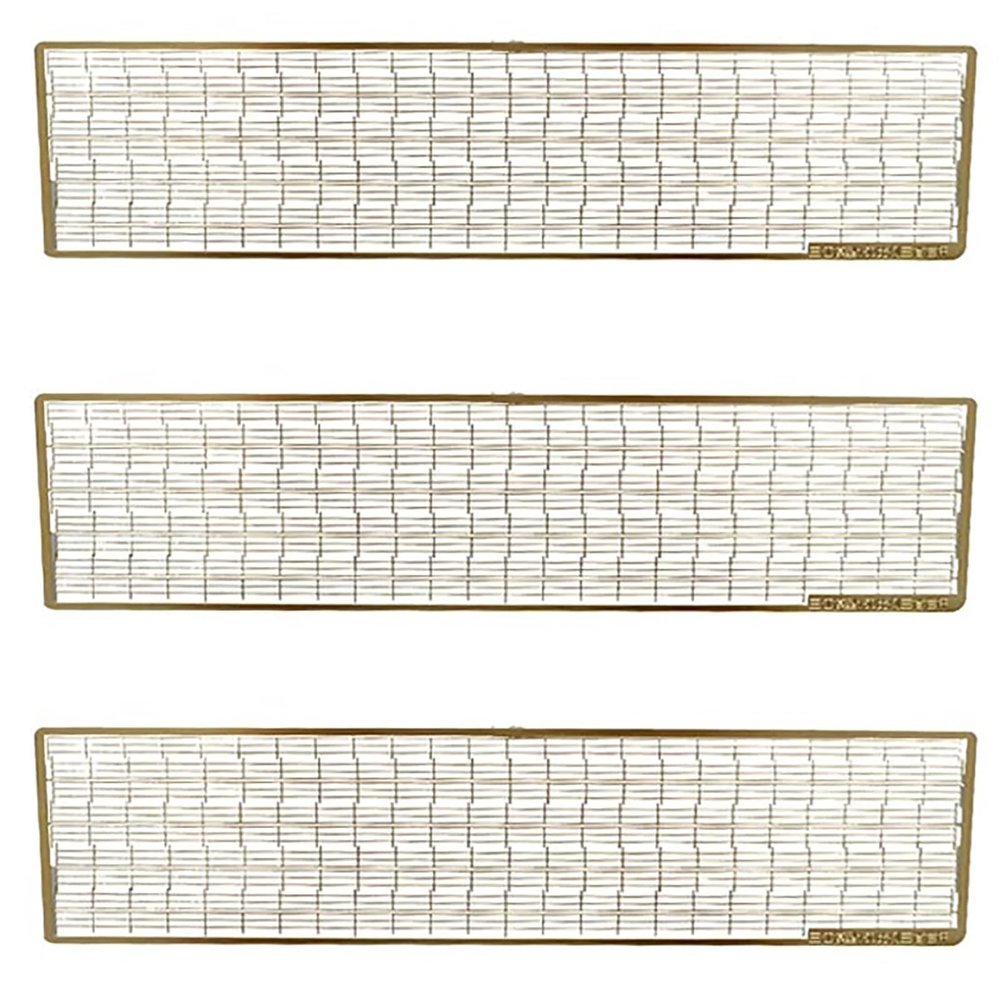 Brass Etching Railing 3Sets Length 290mm Height 7mm Etching 1/150 Scale Model Etched Banisters Handrail Mould for RC Simulation Ship Model Boat