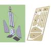 RC Model Boat Modified Brass Etched Sheet 1:25 Hall Anchor Etching Plate Board Thickness 0.8mm for DIY Ship Assembly Parts view 4
