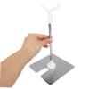 HOOTNEE Adjustable Stainless Steel Doll Display Stand Height Adjustable Rack Figures Crochet Dolls and Toy Models Sturdy Support with Base for Easy Display view 2