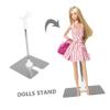 HOOTNEE Adjustable Stainless Steel Doll Display Stand Height Adjustable Rack Figures Crochet Dolls and Toy Models Sturdy Support with Base for Easy Display view 3