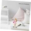 HOOTNEE Adjustable Stainless Steel Doll Display Stand Height Adjustable Rack Figures Crochet Dolls and Toy Models Sturdy Support with Base for Easy Display view 4