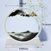 AzureLeap 3D Dynamic Sand Art Liquid Motion, Moving Sand Art Picture Round Glass 3D Deep Sea Sandscape in Motion Display Flowing Sand Frame Relaxing Desktop Home Office Work Decor (12 inch-Black) view 3