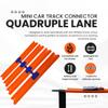Lane Connectors Compatible with Hot Wheels | 2, 3, or 4 Lane Connectors to Create Epic Racetracks | Join Lanes Together for Ultimate Racing | Made in USA (Four Lane, 3-Pack) view 2