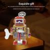 Keenso Wind Up Robot Toy, Hand Made Exquisite Retro Wind Up Robot Interesting Vintage Iron Clockwork Toy for Cafe Bar view 3