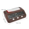 Professional Digital Chess Clock Portable Multifunctional Timer for Chess and Board Games, with Audible Alarm Function, Wood Appearance view 2