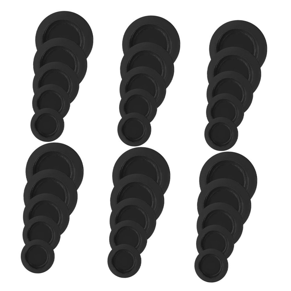 PLAFOPE 40pcs Piggy Bank Stoppers Round Cork Stopper Plugs Replacement Caps for Money Pot Black
