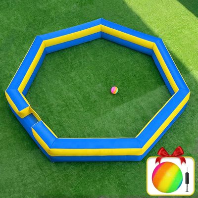 17FT Gaga Ball Pit Portable Inflatable Gaga Ball Pit with Blower for Indoor Outdoor School Family Activities Sport Games