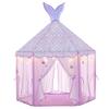 BRINJOY Princess Tent for Girls with Lights, Large Pretend Play Tent Castle w/Carry Bag & Stickers & Detachable Fishtail Top Indoor Outdoor, 67x55 Ocean-Theme Kids Playhouse Gift for Toddler Age 3+ view 1