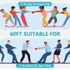 ZEROMX 60Ft Tug of War Rope for Kids and Adults, Outdoor Lawn Yard Family Reunion Birthday Party Games, Tug of War Rope with Flag for Team Building Activities Field Day Game Carnival Games (White) view 4