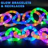 Glow Sticks Bulk Party Favor Supplies for Kids 48 PCS,Glow in Dark Bracelet Necklace Accessories for Birthday Wedding Parade Throws,Valentines Mardi Gras Handout Giveaway Prizes for Toddler Boys Girls view 3