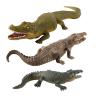 3PCS Safari Animals Figures Cute Crocodile Figurines Plastic Animal Toy for Kids view 1