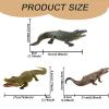 3PCS Safari Animals Figures Cute Crocodile Figurines Plastic Animal Toy for Kids view 2
