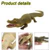3PCS Safari Animals Figures Cute Crocodile Figurines Plastic Animal Toy for Kids view 3
