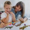 3PCS Safari Animals Figures Cute Crocodile Figurines Plastic Animal Toy for Kids view 4