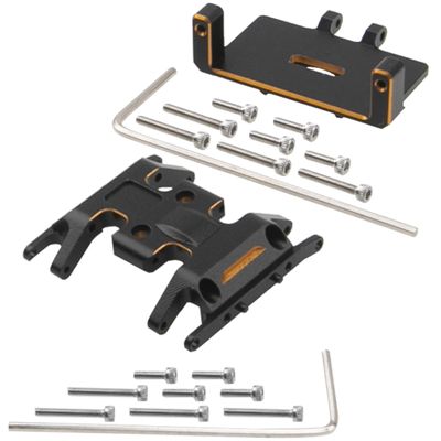 Aluminum Alloy Gearbox Mount Base Transmission Skid Plate & Aluminum Alloy RC Servo Mount Steering Bracket