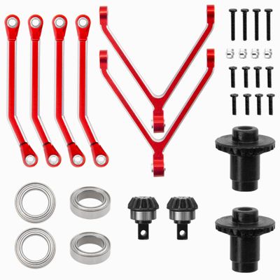 Metal High Clearance Chassis Links Rod Linkage Pull Rods & Steel FCX24 Differential Gears Front Rear Diff Gear Set