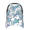 Aruzdey Watercolor Cute Sea Turtles Baby Car Seat Canopy Cover Multi Use Nursing Cover for Newborn Car Seat Canopy Mom Nursing Breastfeeding Covers Newborn Shower Gift view 1