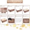 Cash Vault Wooden Savings Box with Counter for Savings Goal for Money Saver view 4