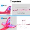 4 Pack Airplane Flying Toys, Throwing Foam Glider Plane Toys for 3-5 4-7 8-10 Year Old Kids, 2 Flight Modes Airplanes Kits with DIY Stickers, Outdoor Sport Toys Boys Girls Birthday Party Favors Gift view 4