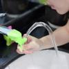 1 Pc Green Faucet Extender for Toddlers,Silicone Sink Extender Cute Faucet Cover Kids Hand Wash Helper Water Spout Extender for Bathroom Sink Kitchen Counter view 2