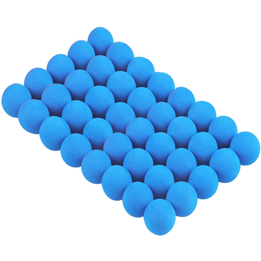 DX DA XIN Foam Balls 40 PCS for Air Popper Gun Blaster Guns Refill Bullets Toys Foam Blasters Replacement Foam Bullet Ball Launcher Extra Balls, Blue