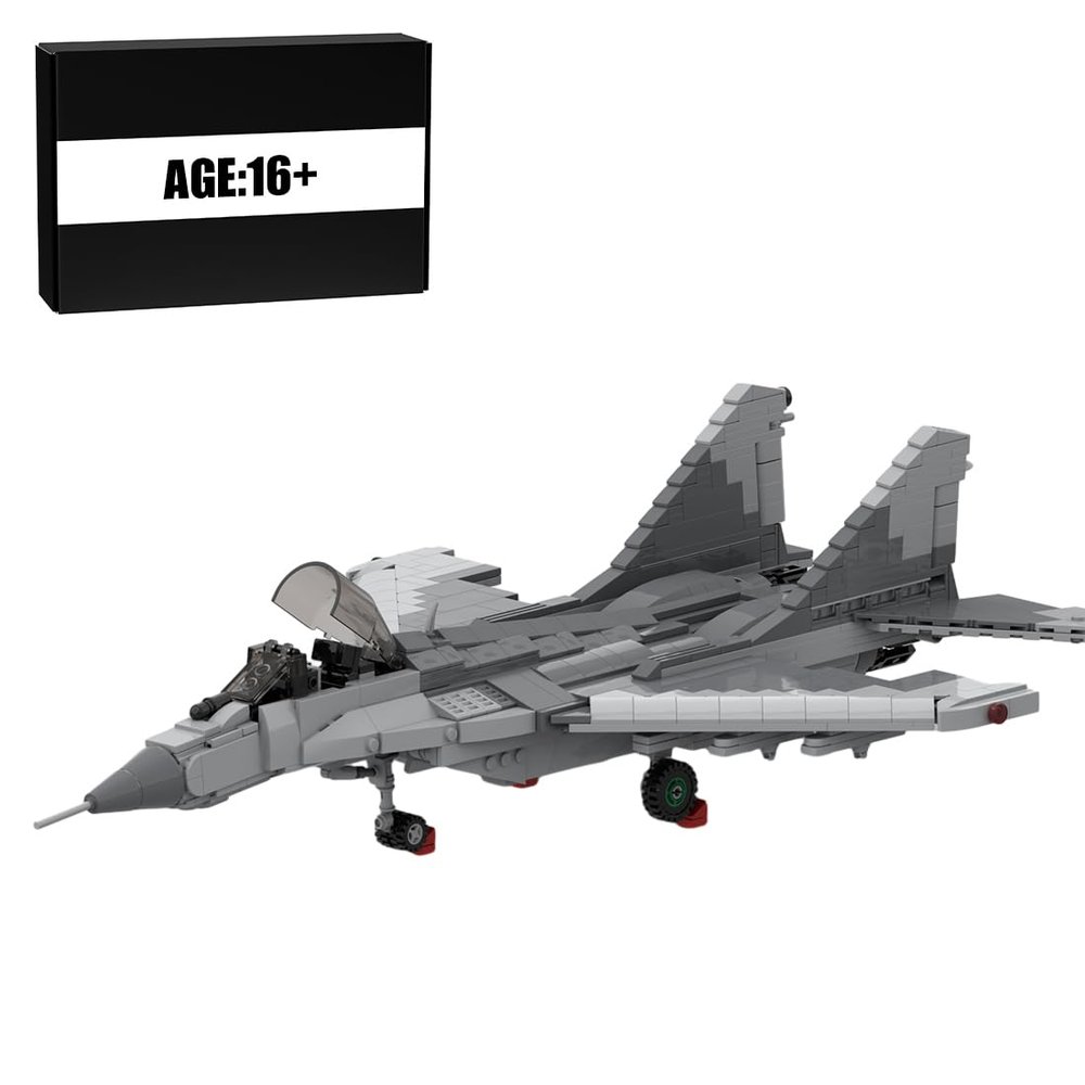 BrickCraftWorks MiG 29 Military Fighter Aircraft Model, Military Series Building Blocks Set MOC-156324 Creative Aircraft for Teen Adults (995PCS), 83338RC14NN5W1F