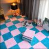 10pcs Fluffy Area Rugs,Fuzzy Soft & Protective Floor Cushion Mats,Interlocking Plush Fluffy Rug Climbing Area Carpet Squares Puzzle Floor Tiles for Home Playroom(Dark Gray) view 2