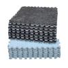 10pcs Fluffy Area Rugs,Fuzzy Soft & Protective Floor Cushion Mats,Interlocking Plush Fluffy Rug Climbing Area Carpet Squares Puzzle Floor Tiles for Home Playroom(Dark Gray) view 3
