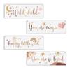 4 Pcs Boho Rainbow Nursery Wall Decor Signs, Inspirational Quotes Wall Art Decor Gift For Girl & Boy Room, Rainbow Wooden Hanging Plaque Sign For Kids & Child Room - 13 view 1