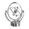 OSUBANGMA Perpetual motion globe desktop model, rotating magnetic rocker, celestial globe orbital ornament, usb ornament, Silver middle ball view 1