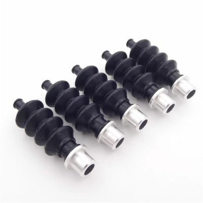 10PCS Waterproof Rubber Bellow Radio Box 1mm-3mm Tie Rod Sleeve 35mm for RC Boat, Yacht, Catamaran, Marine Jet Boat(Bellow and Fitting)