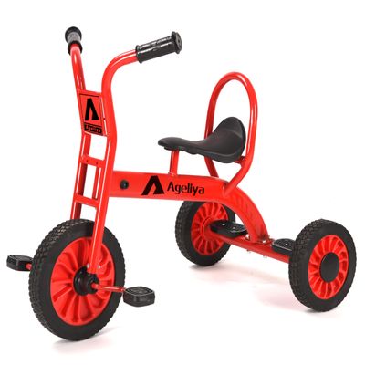 Kids Tricycle for Preschool Ages 3+, Ideal Outdoor Playground & Daycare Yard Trikes, Durable Metal Pedal Trike Gift for Boys and Girls, Sturdy Carbon Steel Frame, Inflation-Free Rubber Wheels
