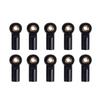 Nuhikap 10Pcs Metal M3 Link Tie Rod End Joint for AXIAL SCX10 D90 Black & 6Pcs Adjustable Metal Linkage Pull Rod Front/Rear view 2