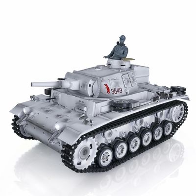 TOUCAN RC HOBBY Pro.Edition RTR Henglong 1/16 Snow TK7.0 Panzer III H RTR RC Tank 3849 Metal Wheels BB Airsoft Smoke Effect IR Battle with Sticter