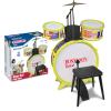 Bontempi | BeatMasterPro - Classic Drum Kit of 4 Elements, with Stool and Two Drumsticks for an Unforgettable Experience, Yellow, 68x50x50cm view 3